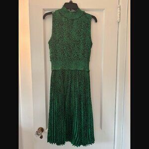 Nanette Lepore Smock Trim Pleated Dress